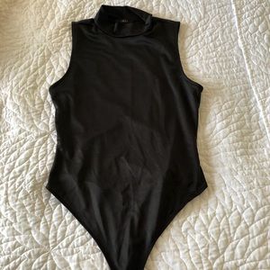 NWOT Mock Neck Black Bodysuit